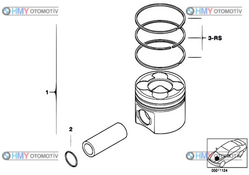 Sekman M47/M57 Std       (M47 4Ad-M57 6 Ad) Bmw (M47 Adet-M57 6 Adet ) Standart  E46 E65 E53 3 Serisi 7 Serisi X5  11252247384 0611440000