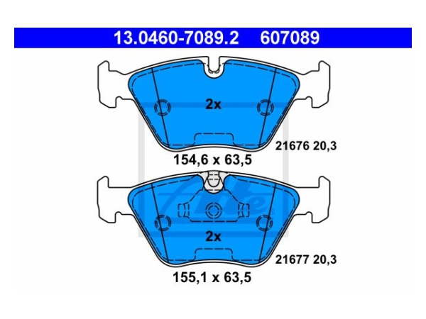 Fren Balatası E39 Ön 520528i 520d/525tds ATE_13046070892 ATE