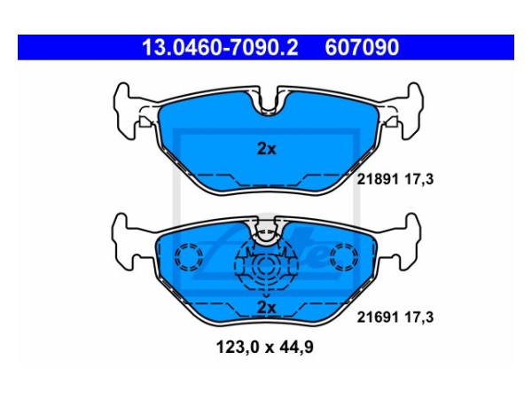 Fren Balatası E39 Arka 520540i 520/525d/td/tds ATE_13046070902 ATE