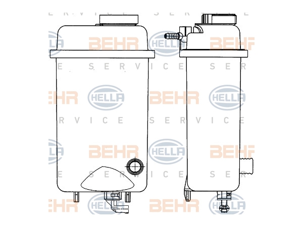 Radyatör Su Deposu E39 E38 [M60 M62 M73] BHR_8MA376705431  HELLA