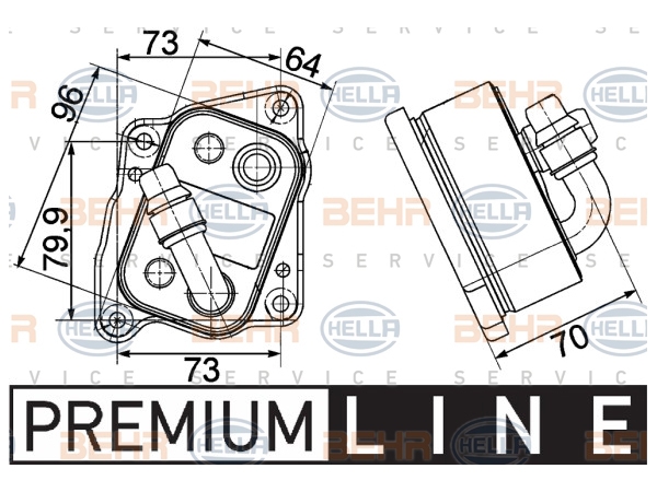 Motor Yağ Radyatörü N43 N46/N [E46 E60 E87 E90] BHR_8MO376755491  HELLA