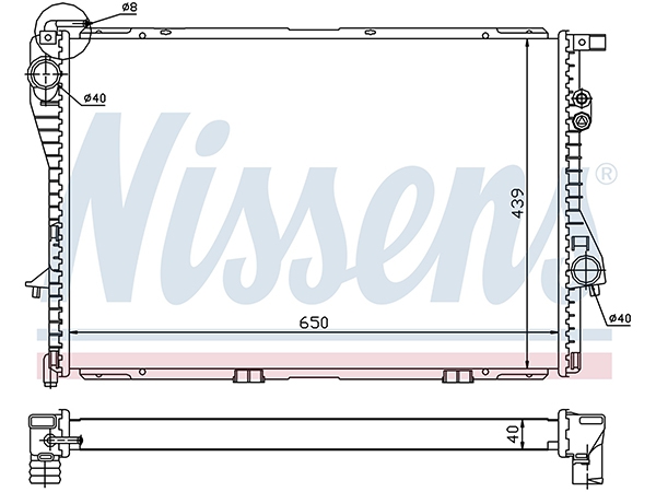 Motor Su Radyatörü E39 E38 [M52 M60 M62 M73] Man/Şanz (Klimalı) 1995-98 NSN_60752A  NISSENS