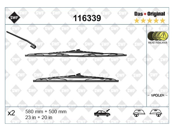 Silecek E46 Ön (Set) 55/50cm  SWF_116339 SWF