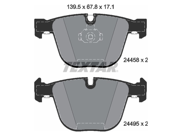 Fren Balatası E70 E71 F15 F16 Arka -M- TEX_2445801 TEXTAR