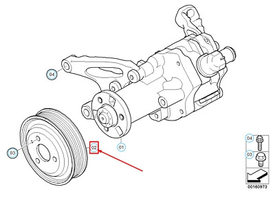 Bmw Çıkma Direksiyon Pompa Kasnağı 32427558757, 32 42 7 558 757, 7558757, 32-42-7-558-757 E60