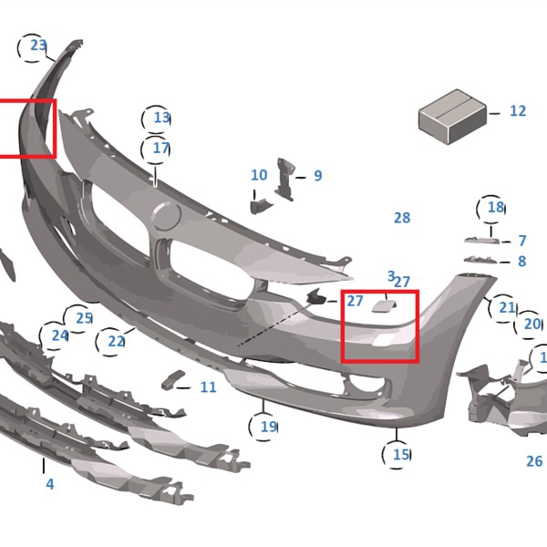 51117313505 Far Fıskiye Kapak Ayağı F01+LCI F02+LCI F03+LCI