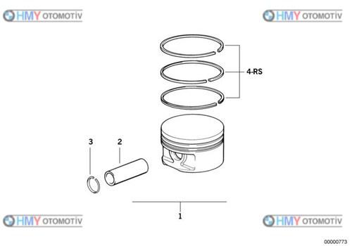 Piston Bmw 0.50  E36 E46 3 Serisi  11251437154 8770220050