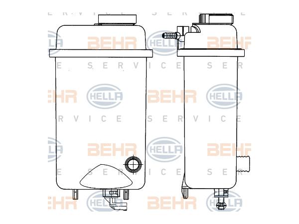 Radyatör Su Deposu E39 E38 [M60 M62 M73] BHR_8MA376705431  HELLA