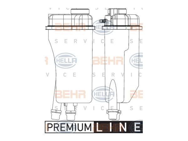 Radyatör Su Deposu E39 E38 [M52 M54] 1999-03 BHR_8MA376731501  HELLA