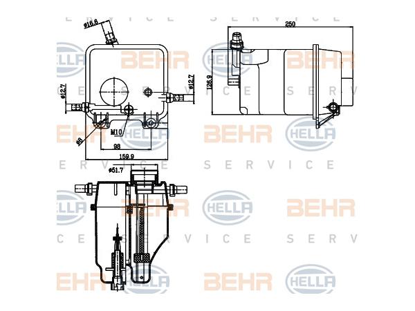 Radyatör Su Deposu E53 [N62] BHR_8MA376755211  HELLA