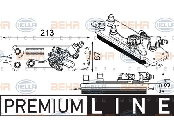 Şanzıman Yağ Radyatörü F10 F01 [N55] (Komple) BHR_8MO376749001 HELLA