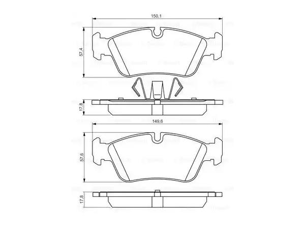 Fren Balatası E87 E90 Ön 120i/d; 316320i 318d BSH_0986495276 BOSCH