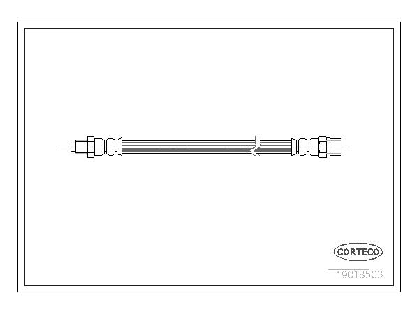 Fren Hortumu E30 E34 Arka (200mm) CRT_19018506 CORTECO