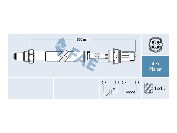 Lambda Sensörü E87 E90 E84 E83 E70 [N52/N N53] FAE_77442 FAE