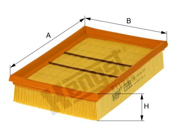 Hava Filtresi N46 [E83] HNG_E886L  HENGST