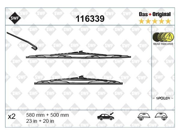 Silecek E46 Ön (Set) 55/50cm  SWF_116339 SWF