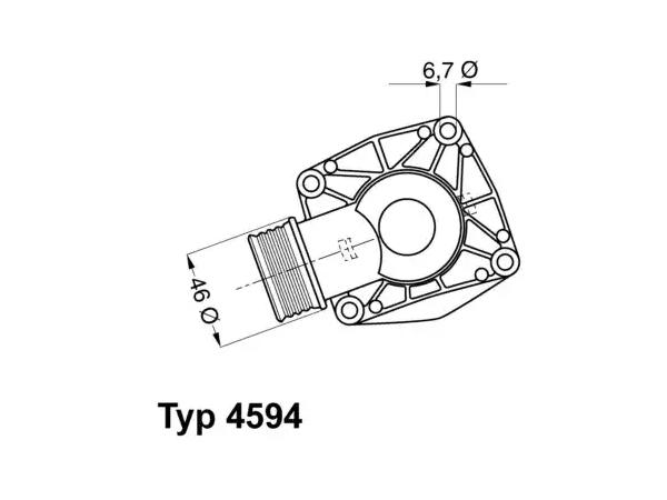 Termostat M73 [E38] 90C WHL_459490D  Wahler