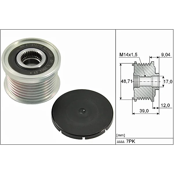 BMW E60 E61 E81 E82… Alternatör Rulmanı 12317550468 535-0275-10 INA