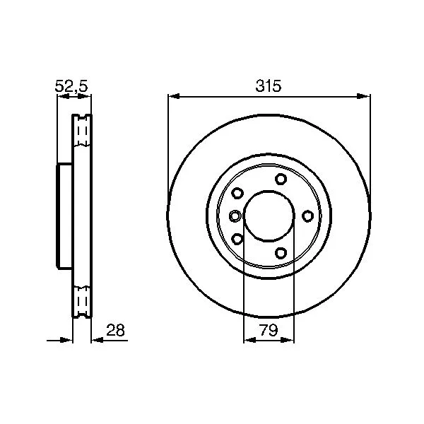 BMW 3 Serisi E36 Ön Fren Diski 0986478748 BOSCH