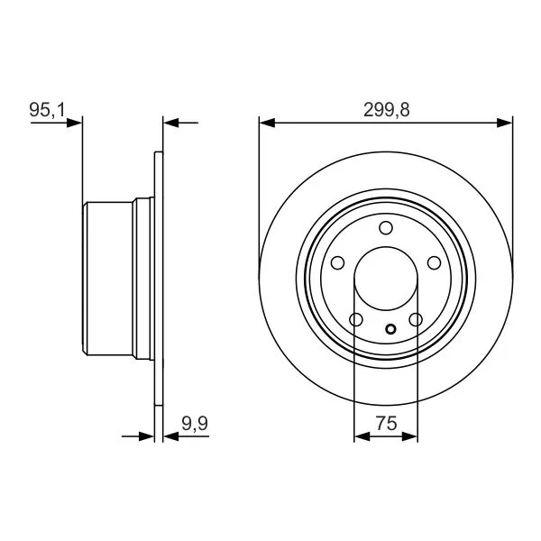 BMW 5 Serisi E34 Arka Fren Diski 0986479V37 BOSCH
