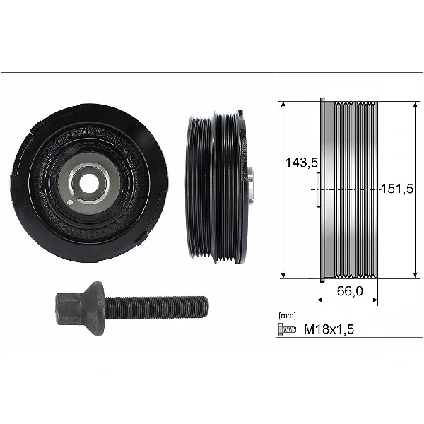 BMW 5 Serisi E39 Krank Kasnağı 11232247565 544 0069 20 INA