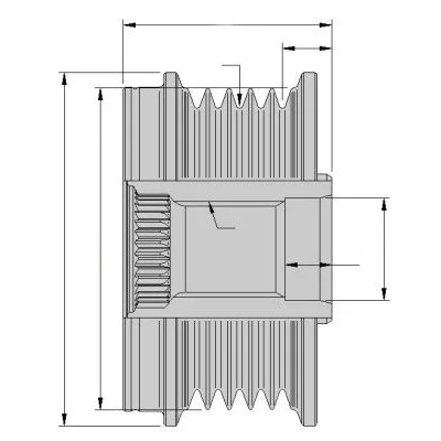 BMW Alternatör Kasnağı 12317797519 9XU 358 038-341 HELLA - BMW yedek parça