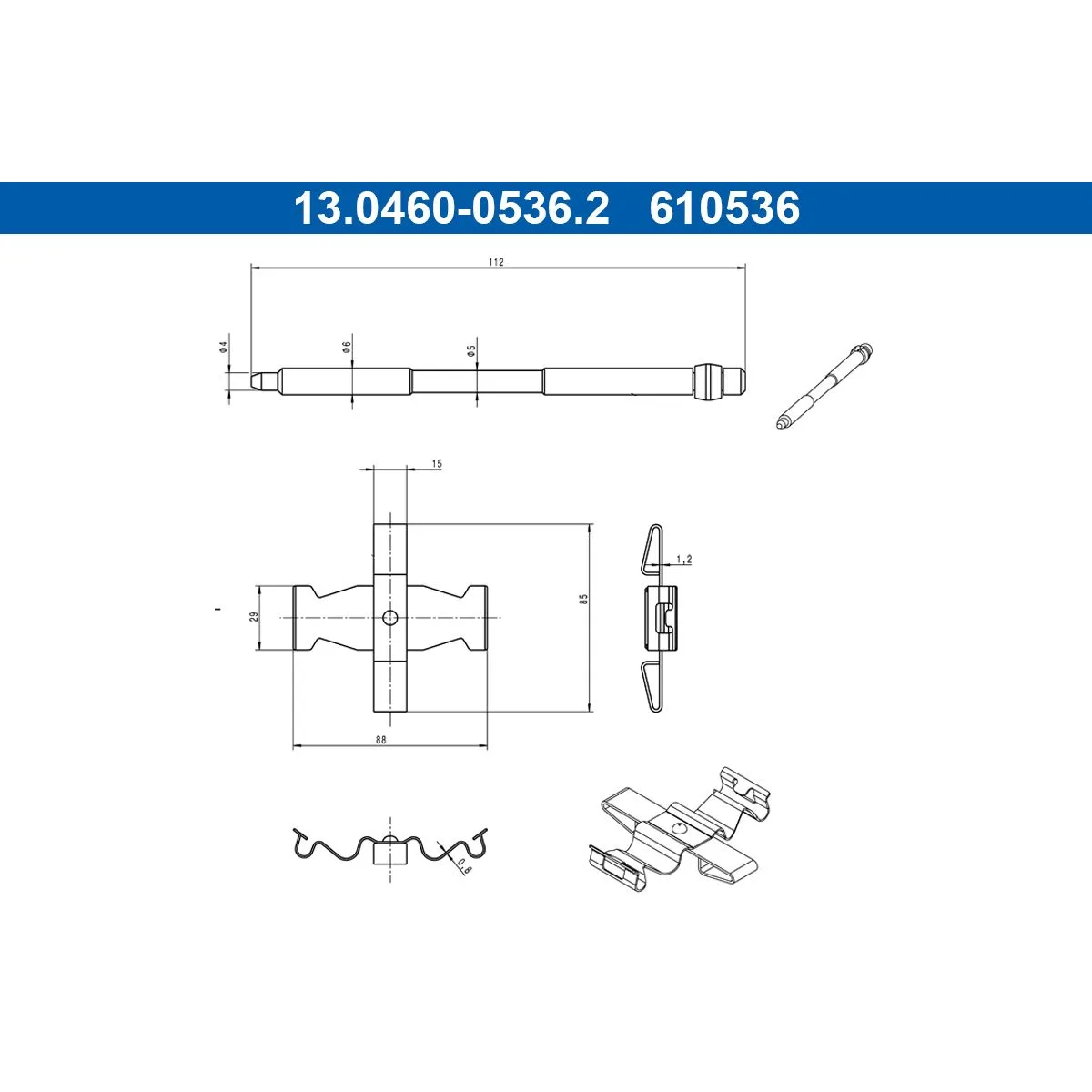 BMW F90 F91 F92 F93… Balata Montaj Seti 34116872574 13.0460-0536.2 ATE