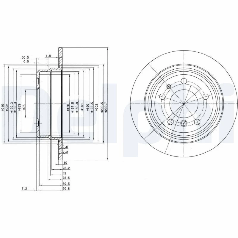 BMW E32 Fren Diski Arka DELPHI BG2437