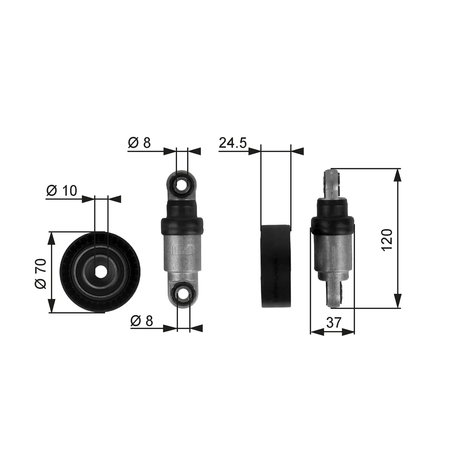 BMW E34 E36 M42 M43 V Kayışı 11281247051 T38244 GATES