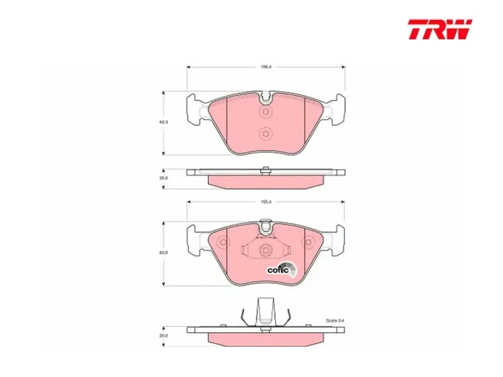 BMW E46 E85 E86 Fren Balatası TRW GDB1577