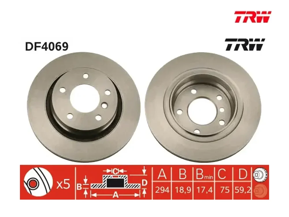 BMW E46 Fren Diski TRW DF4069