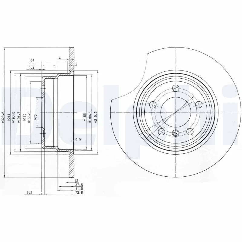BMW E53 Fren Diski Arka DELPHI BG3629