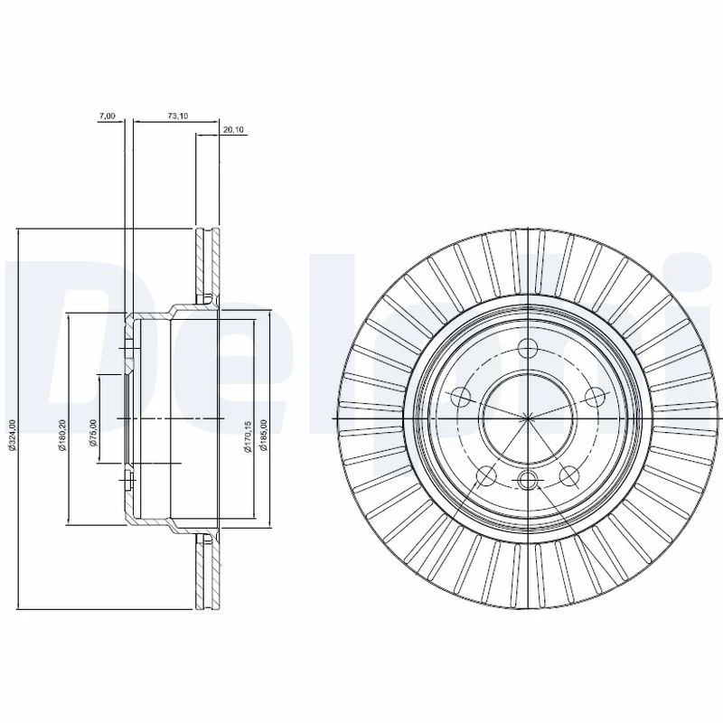 BMW E53 Fren Diski Arka DELPHI BG3999