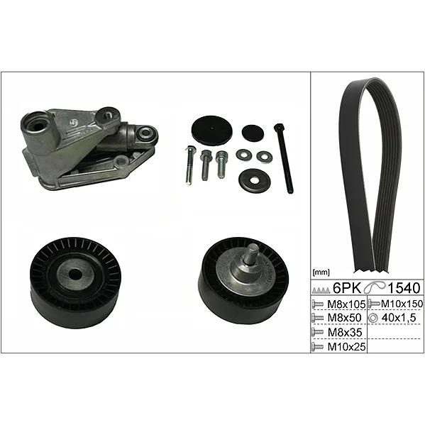 BMW E60 E61 E65 E83 V Kayış Seti 11281437475 529 0198 10 INA