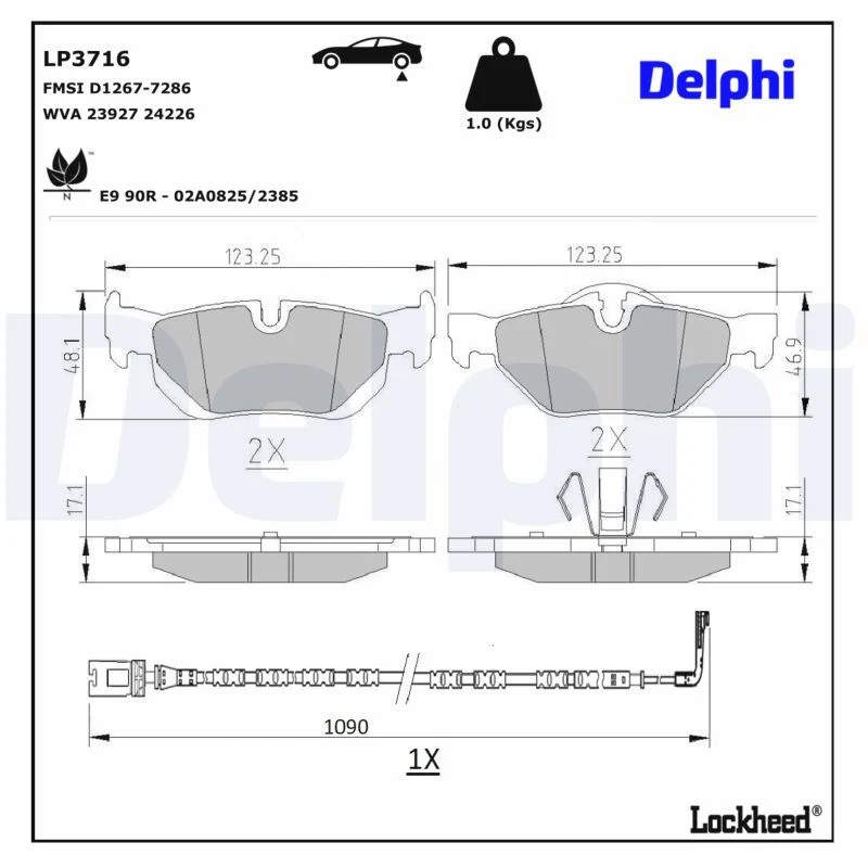 BMW E84 Fren Balatası Arka DELPHI LP3716