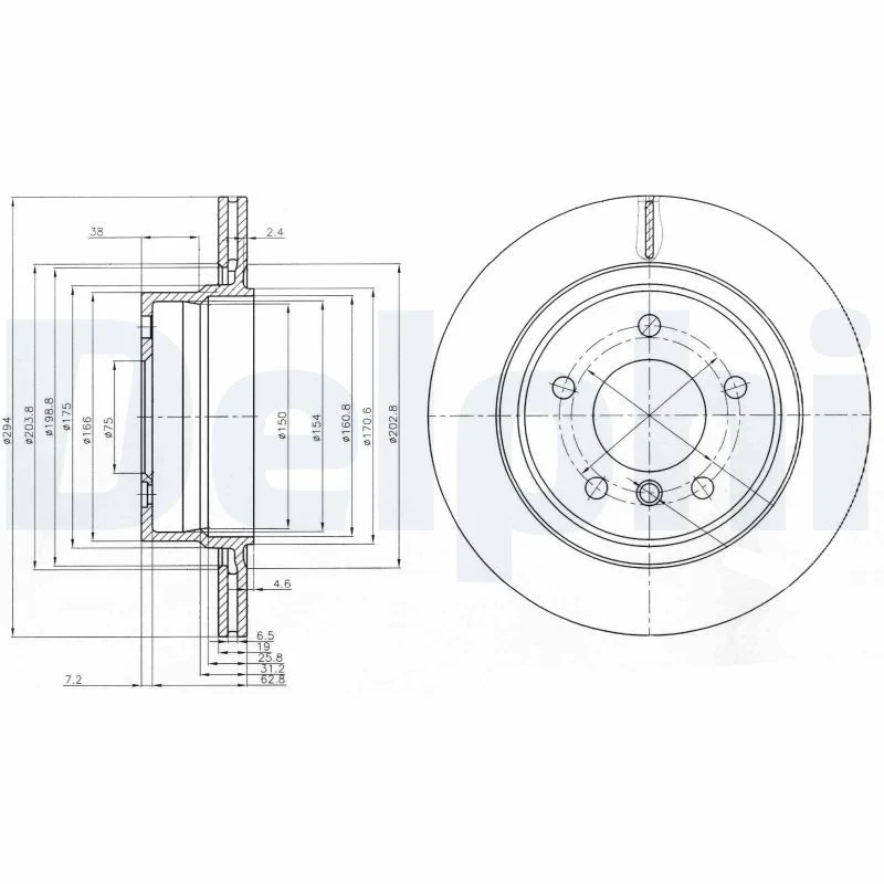 BMW E85 E86 Fren Diski Arka DELPHI BG3947