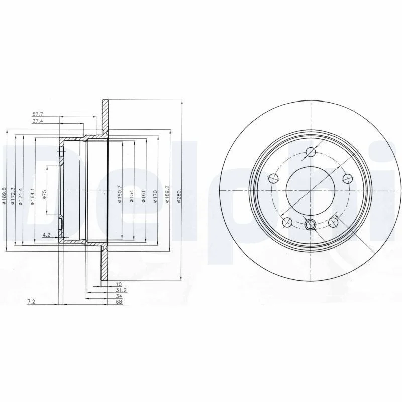 BMW E85 Fren Diski Arka DELPHI BG3940