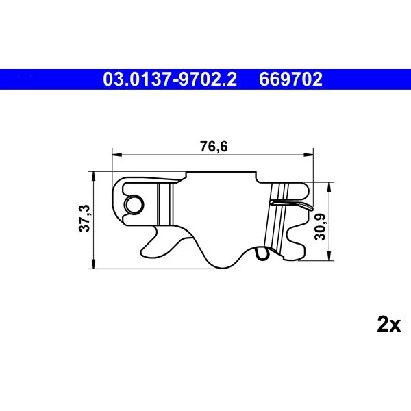 BMW E39 E46 E81 E82… El Fren Pabucu Montaj Seti 34416851439 03.0137-9702.2 ATE
