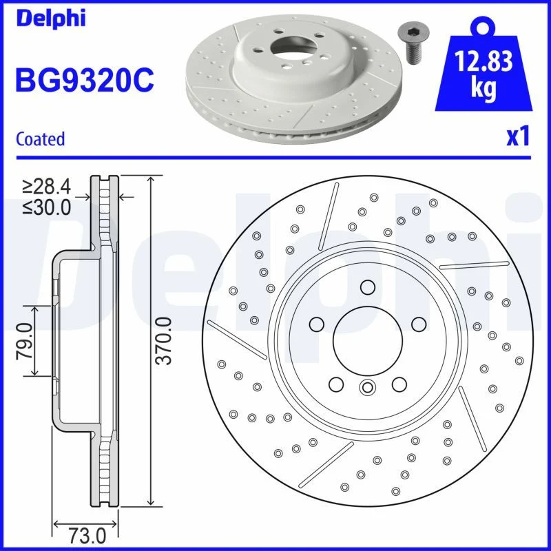 BMW F20 F21 F22 F23 F30 F31 Fren Diski Ön DELPHI BG9320C