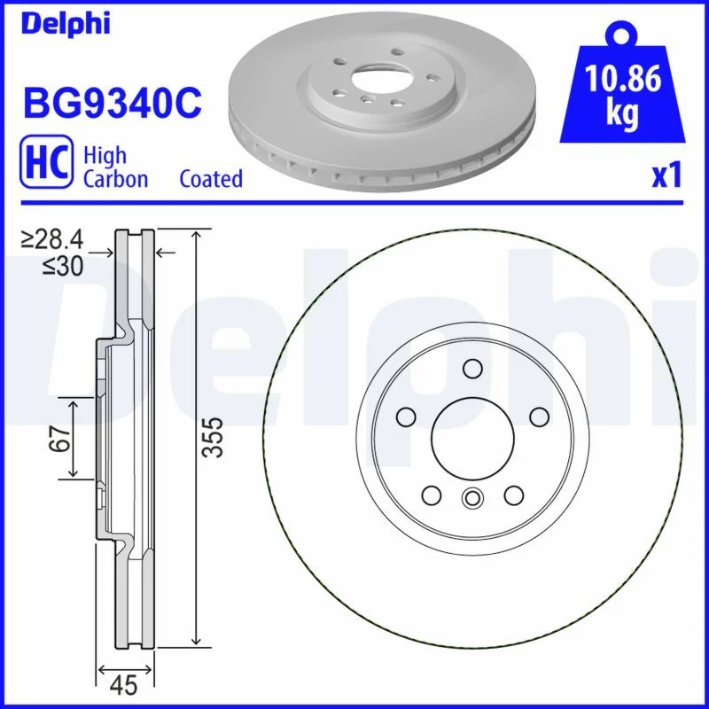BMW F54 F56 F57 F60 U11 Fren Diski Ön DELPHI BG9340C