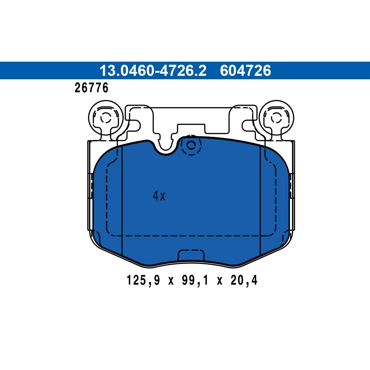 BMW F97 F98 G01 G02… Fren Balatası 34108844368 13.0460-4726.2 ATE - BMW yedek parça