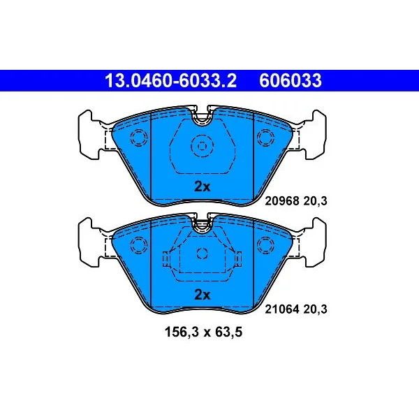 BMW E32 E34 E36 Fren Balatası 34111157569 13.0460-6033.2 ATE - BMW yedek parça