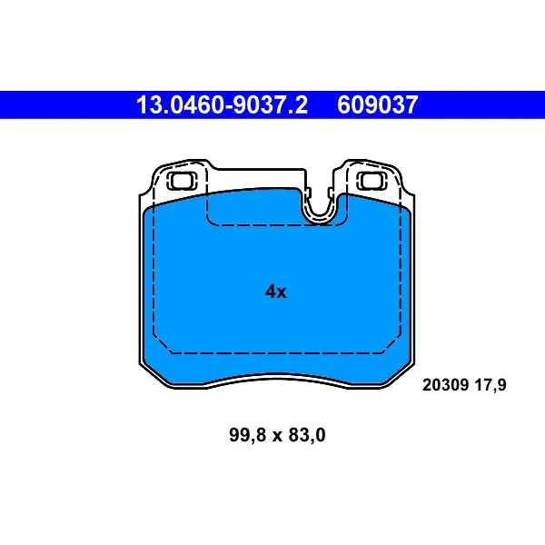 BMW E31 E32 E34 Fren Balatası 34111160708 13.0460-9037.2 ATE - BMW yedek parça