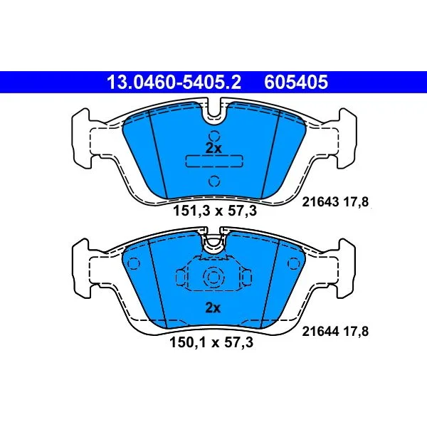 BMW E36 E46 E85 Fren Balatası 34111161445 13.0460-5405.2 ATE - BMW yedek parça