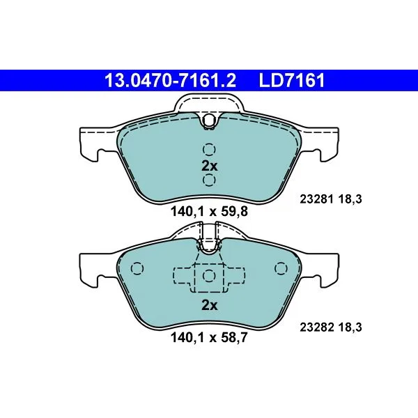 BMW MINI R50 R52 R53 Fren Balatası 34111503076 13.0470-7161.2 ATE - BMW yedek parça