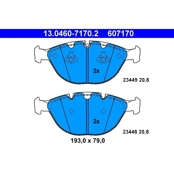 BMW X5 E53 Fren Balatası 34116756350 13.0460-7170.2 ATE - BMW yedek parça