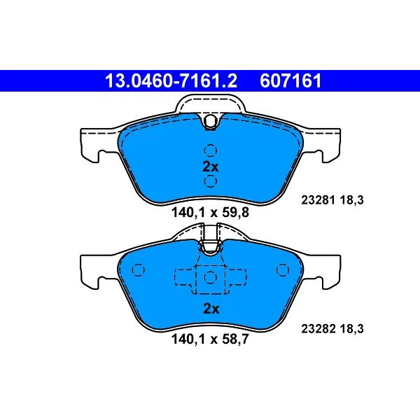 BMW MINI R50 R52 R53 Fren Balatası 34116765446 13.0460-7161.2 ATE - BMW yedek parça