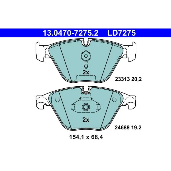 BMW 5 Serisi F10 F11 Fren Balatası 34116775314 13.0470-7275.2 ATE - BMW yedek parça