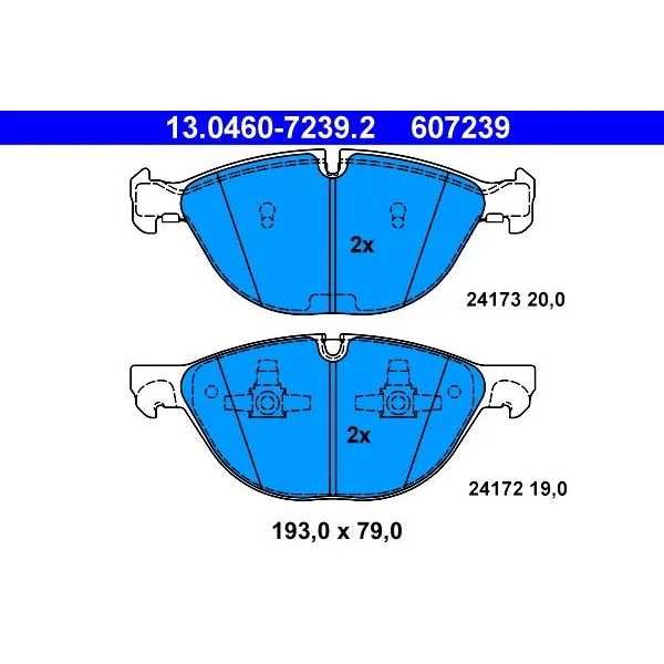 BMW E70 E71 E72 Fren Balatası 34116778048 13.0460-7239.2 ATE - BMW yedek parça