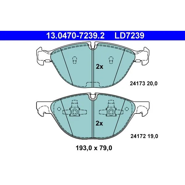 BMW E70 E71 E72 Fren Balatası 34116778048 13.0470-7239.2 ATE - BMW yedek parça